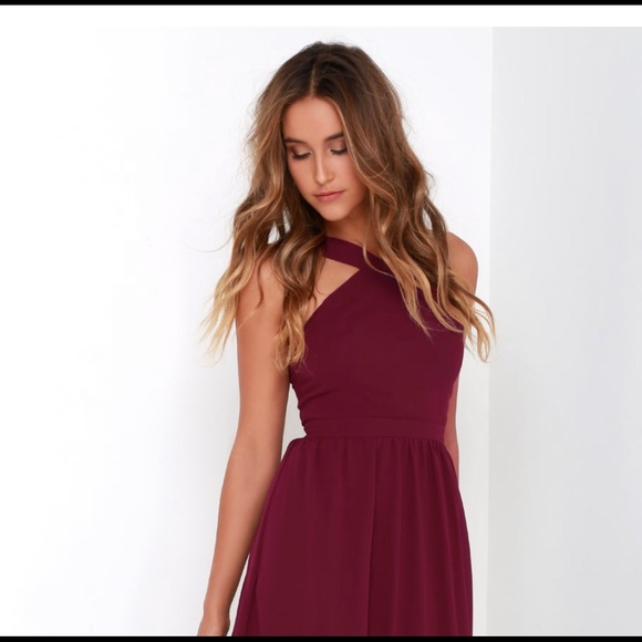 Lulus Air of Romance Burgundy Maxi Dress - Picture 2 of 4